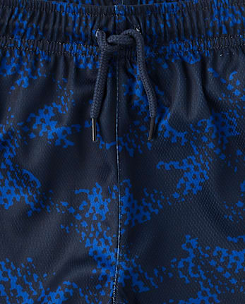 Kids Quick Dry Print Mesh Active Shorts