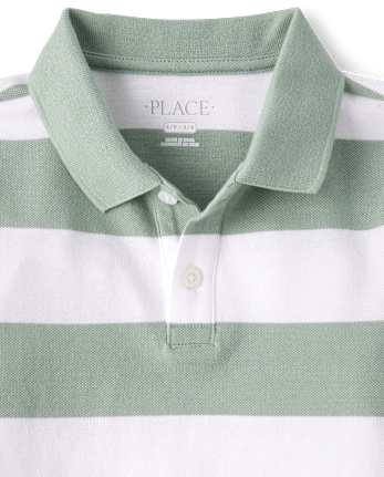 Boys Striped Soft Pique Polo