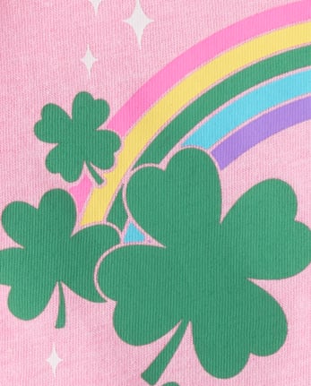 Baby And Toddler Girls St. Patrick's Day Lucky Girl Graphic Tee