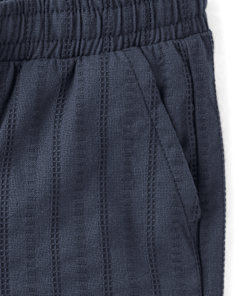 Boys Textured Pull On Jogger Shorts