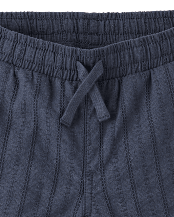 Boys Textured Pull On Jogger Shorts