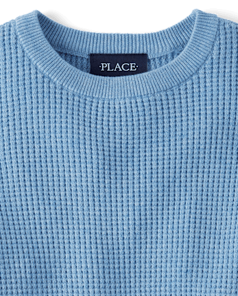 Boys Waffle Knit Sweater