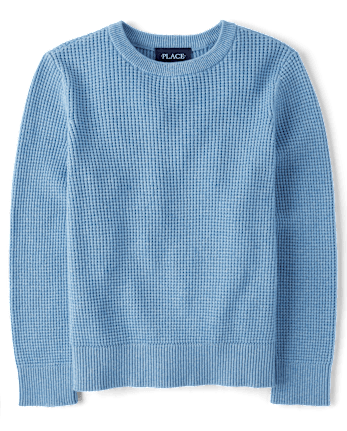 Boys Waffle Knit Sweater