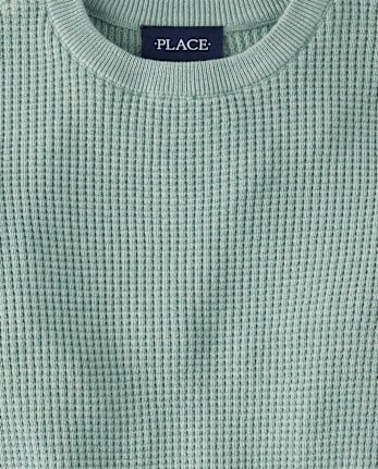 Boys Waffle Knit Sweater
