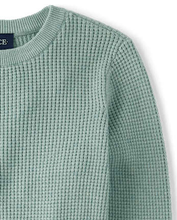 Boys Waffle Knit Sweater