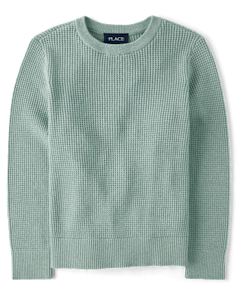 Boys Waffle Knit Sweater