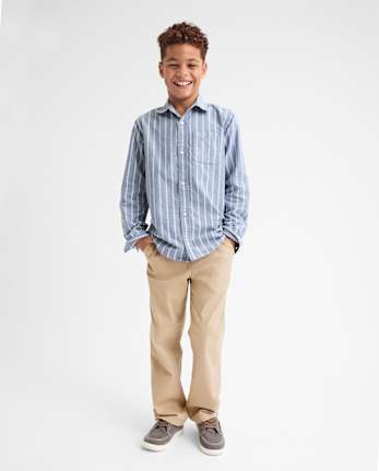 Boys Pull On Straight Chino Pants