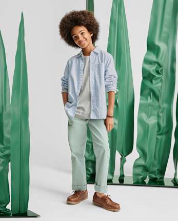 Boys Pull On Straight Chino Pants