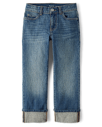 Boys Roll Cuff 90s Loose Jeans