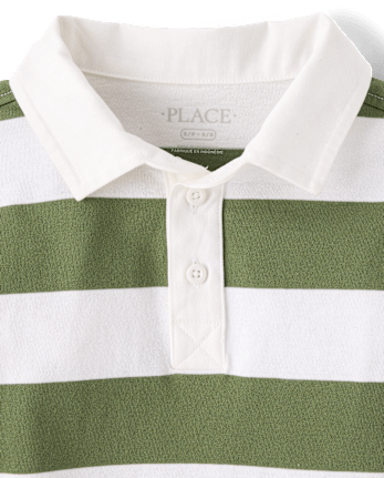 Kids Striped Rugby Polo