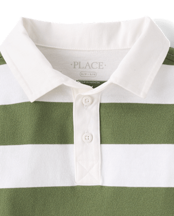 Kids Striped Rugby Polo