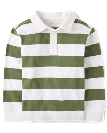 Kids Striped Rugby Polo