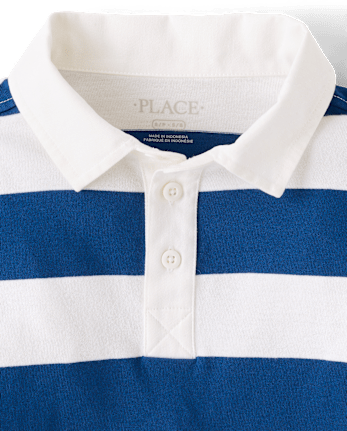 Kids Striped Rugby Polo
