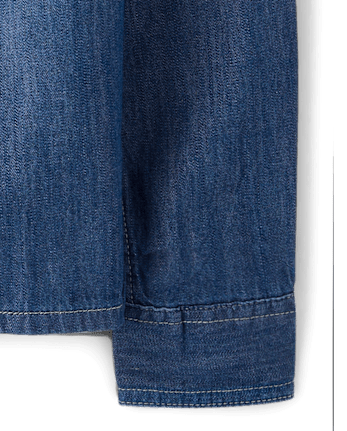 Boys Chambray Button Up Shirt