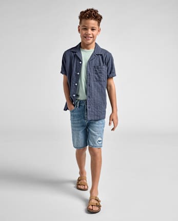 Boys Ripped Jean Shorts