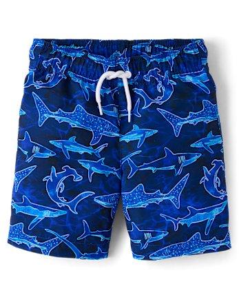 Boys Print Swim Trunks