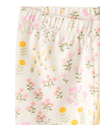 Baby Girls Floral Ruffle Leggings 2-Pack