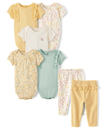 Leggings à volants fleuris pour bébés filles (lot de 2)