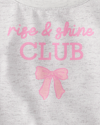 Girls Rise And Shine Club Gingham Pajamas