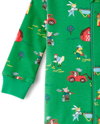 Baby And Toddler Farm Animal Snug Fit Cotton Footed One Piece Pajamas