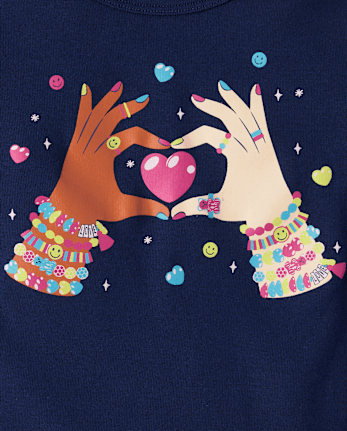 Girls Friendship Bracelets Snug Fit Cotton Pajamas