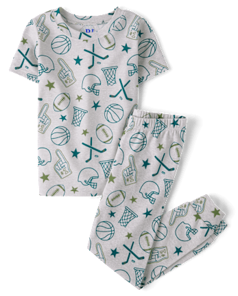 Boys Sports Snug Fit Cotton Pajamas