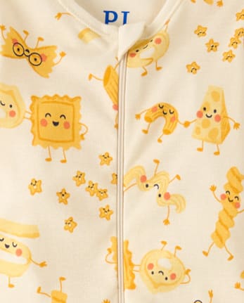 Baby And Toddler Pasta Snug Fit Cotton Footed One Piece Pajamas