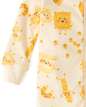 Baby And Toddler Pasta Snug Fit Cotton Footed One Piece Pajamas