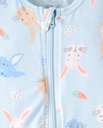 Baby And Toddler Boys Matching Family Easter Footed One Piece Pajamas - Super Soft