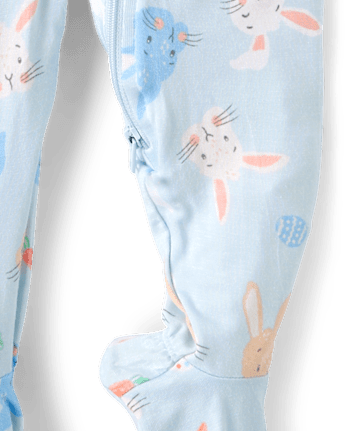 Baby And Toddler Boys Matching Family Easter Footed One Piece Pajamas - Super Soft