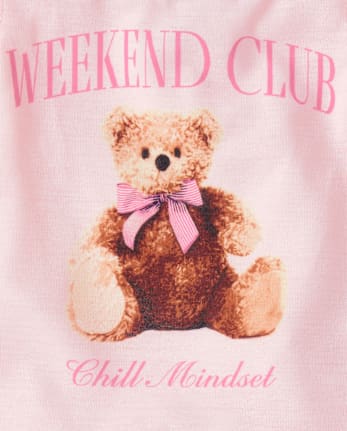 Baby And Toddler Girls Teddy Bear Bow Pajamas