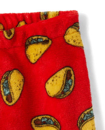 Boys Taco Pajama Shorts - Cozy Fleece