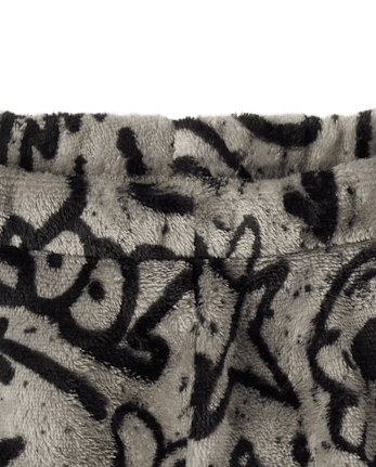 Boys Graffiti Pajama Shorts - Cozy Fleece