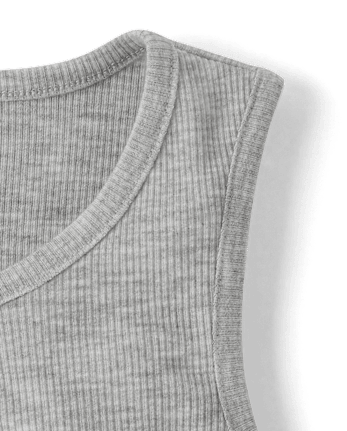 Débardeur de pyjama Henley côtelé chiné pour filles