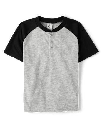 Boys Colorblock Henley Pajama Top