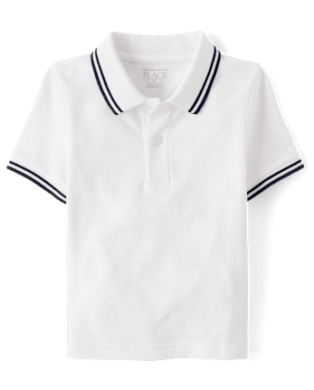 Baby And Toddler Boys Tipping Soft Pique Polo