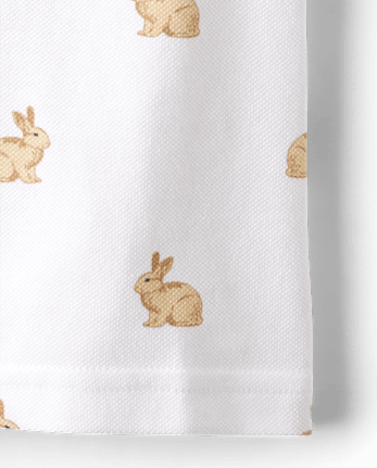 Baby And Toddler Boys Bunny Soft Pique Polo