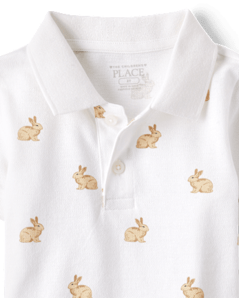 Baby And Toddler Boys Bunny Soft Pique Polo
