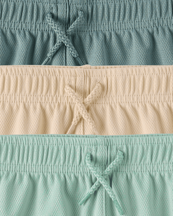 Baby And Toddler Boys Quick Dry Mesh Active Shorts 3-Pack