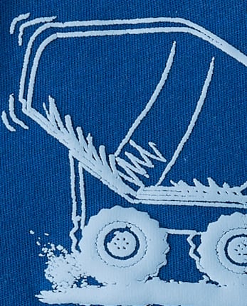 Baby And Toddler Boys Puff Print Construction Vehicle Tee