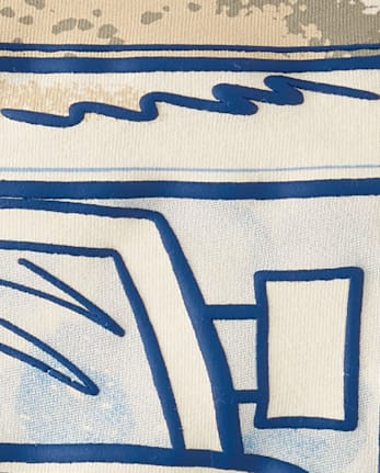 Baby And Toddler Boys Puff Print Construction Vehicle Tee