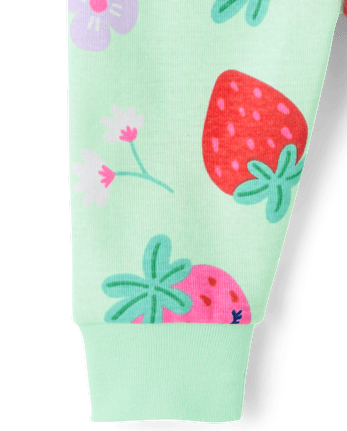 Baby And Toddler Girls Strawberry Snug Fit Cotton Pajamas