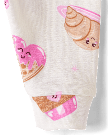 Baby And Toddler Girls Breakfast Snug Fit Cotton Pajamas