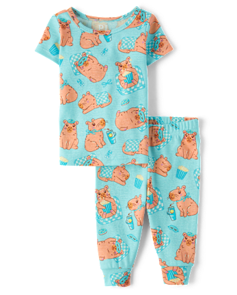 Baby And Toddler Girls Capybara Snug Fit Cotton Pajamas