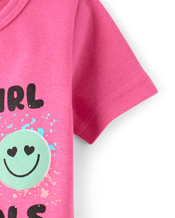 Baby And Toddler Girls Big Soccer Goals Snug Fit Cotton Pajamas