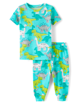 Baby And Toddler Boys Dino Snug Fit Cotton Pajamas