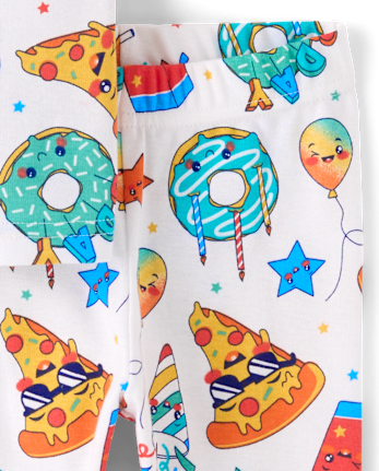 Baby And Toddler Boys Birthday Food Snug Fit Cotton Pajamas