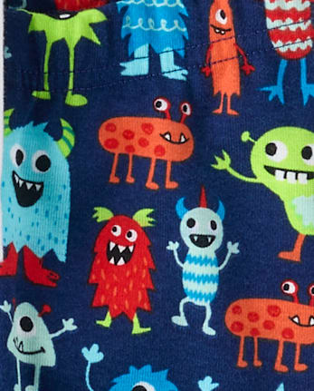 Baby And Toddler Boys Cuddly Monster Snug Fit Cotton Pajamas