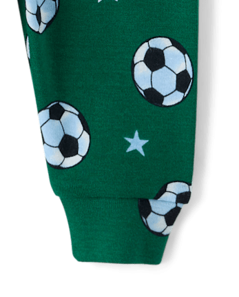 Baby And Toddler Boys Big Soccer Goals Snug Fit Cotton Pajamas
