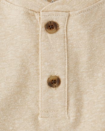 Baby And Toddler Boys Colorblock Marled Henley Top